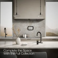 Single-handle bar sink faucet with two-function extended-reach spout