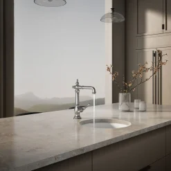 Single-handle bar sink faucet