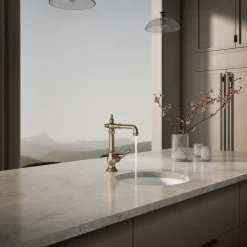 Single-handle bar sink faucet