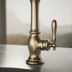 Single-handle bar sink faucet