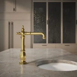 Single-handle bar sink faucet
