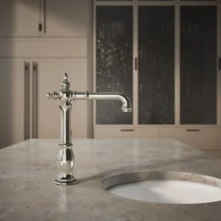 Single-handle bar sink faucet