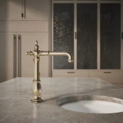 Single-handle bar sink faucet