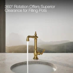 Single-handle bar sink faucet