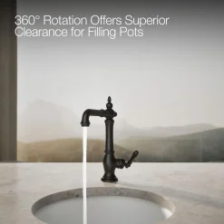 Single-handle bar sink faucet