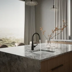 Single-handle bar sink faucet