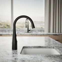 Single-handle bar sink faucet