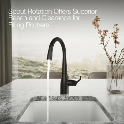 Single-handle bar sink faucet