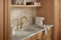 Single-handle bar sink faucet