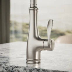 Single-handle bar sink faucet