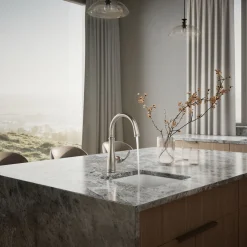 Single-handle bar sink faucet