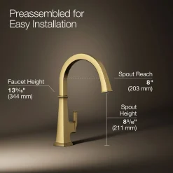 Single-handle bar sink faucet