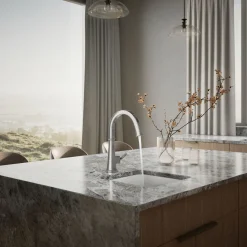 Single-handle bar sink faucet