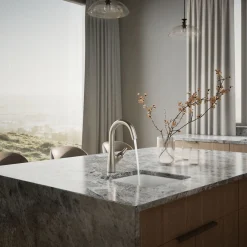 Single-handle bar sink faucet