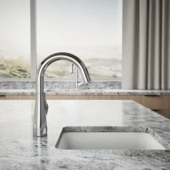 Single-handle bar sink faucet