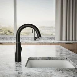 Single-handle bar sink faucet