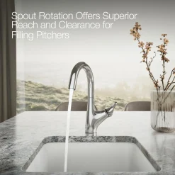 Single-handle bar sink faucet