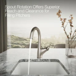 Single-handle bar sink faucet