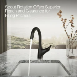 Single-handle bar sink faucet