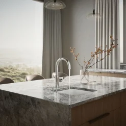 Single-handle bar sink faucet