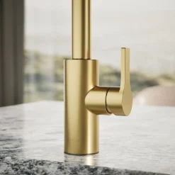 Single-handle bar sink faucet