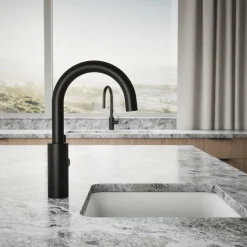 Single-handle bar sink faucet