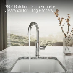Single-handle bar sink faucet