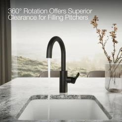 Single-handle bar sink faucet