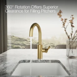 Single-handle bar sink faucet