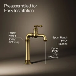 Single-handle bar sink faucet