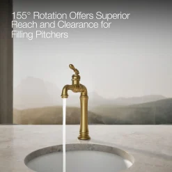 Single-handle bar sink faucet