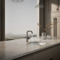 Single-handle bar sink faucet