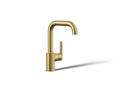 Single-handle bar sink faucet