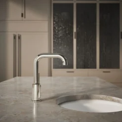 Single-handle bar sink faucet
