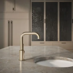 Single-handle bar sink faucet