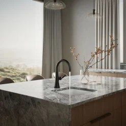 Single-handle bar sink faucet