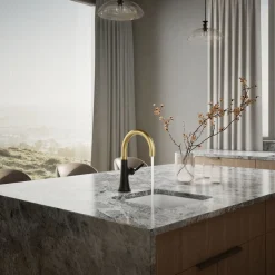 Single-handle bar sink faucet