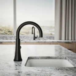 Single-handle bar sink faucet