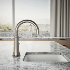 Single-handle bar sink faucet