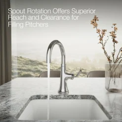 Single-handle bar sink faucet
