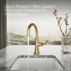 Single-handle bar sink faucet