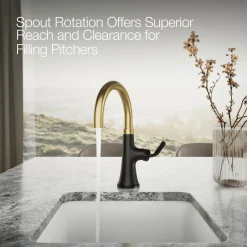 Single-handle bar sink faucet