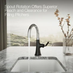 Single-handle bar sink faucet