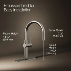 Single-handle bar sink faucet