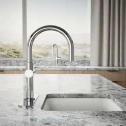 Single-handle bar sink faucet