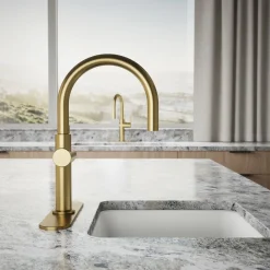 Single-handle bar sink faucet