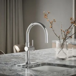 Single-handle bar sink faucet