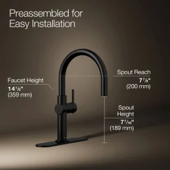Single-handle bar sink faucet