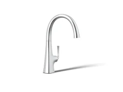 Single-handle bar sink faucet