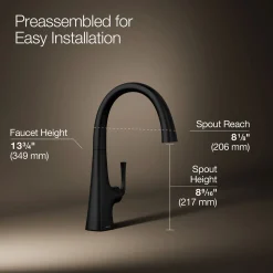 Single-handle bar sink faucet